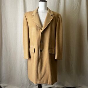 Vintage Camel Wool Overcoat 42R Li‎ Mura Rochester NY USA